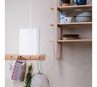 Lámpara colgante Dyberg Larsen Wum Ø 18,5 cm blanca
