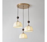 Lámpara colgante E26/E27 French Farmhouse Vintage Pendant Light Height Adjustable With Linen Shade Ceiling Hanging Lamp For Dining Room Bedroom Living