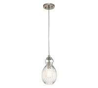 Lámpara Colgante E27 Cristal Metal Diseño Vintage Ø15cm Mesa de Comedor Balesia