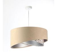 Lámpara Colgante E27 Redonda Ø 50 Cm Tejido Terciopelo Óptica Moderna Salón