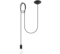 Lámpara colgante Edison 1 negra
