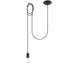 Lámpara colgante Edison 1 negra