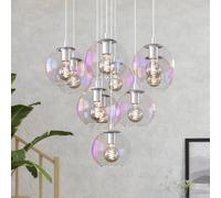 Lámpara colgante EGLO ARISCANI 2, Ø 65 cm, 10 luces, cromada/iridiscente