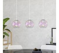 Lámpara colgante EGLO ARISCANI 2 luces, 77 cm, 3 luces, cromada/iridiscente