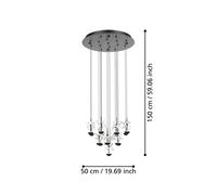 Lámpara colgante EGLO Stars of Light Pianopoli negra 50 x 113 cm