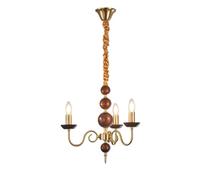 Lámpara Colgante Elegante, Acabado en Madera de Nogal, Sofisticada Lámpara de Araña para Interiores, Lámpara de Estudio de Estilo Americano, Totalmente Dere, para Sala de Estar, Comedor Y Dormitorio,