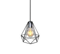 Lámpara colgante empotrada de estilo retro americano, pantalla de araña de hierro forjado, base E27, lámpara colgante de un solo extremo, luminaria de techo para sala de estar o ático de estilo rústic