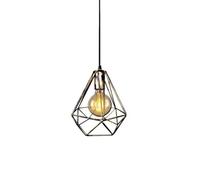 Lámpara colgante empotrada de estilo retro americano, pantalla de araña de hierro forjado, base E27, lámpara colgante de un solo extremo, luminaria de techo para sala de estar o ático de estilo rústic
