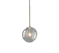 Lámpara Colgante empotrada de un Solo Cabezal con Base G4, portalámparas de Metal y Pantalla de Vidrio, luminarias Minimalistas Amen, lámpara Colgante para Dormitorio, ático o Bar.
