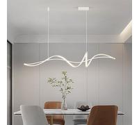 Lámpara colgante en espiral LED regulable Lámpara de aluminio moderna para cocina Comedor Sala de estar Opciones en blanco y negro Accesorio de techo elegante de 140 cm de longitud interesting