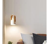 Lámpara colgante en forma de barril de estilo francés para lámpara de comedor Lámparas de rotación con acabado de madera Lámpara de techo para luz de pasillo Lámpara de techo colgante de arte de