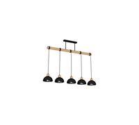 Lámpara colgante ERIK Black/Wood 5xE27 MLP7227