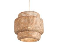 Lámpara Colgante Escandinava De Bambú Lámpara Colgante Tejida A Mano De Estilo Pastoral Caña Araña Tradicional De Mimbre Lámpara Techo Tipo Farol De Ratán para Bar De Salón Té Rústico
