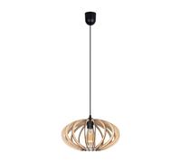 Lámpara colgante Escandinavo Madera Pantalla Metal E27 L:35 cm Pendelleuchte