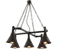 Lámpara Colgante Estilo Europeo Industrial Retro Hierro Downlight Luces Colgantes Vintage Personalidad Creativa focos araña Gran Vapor Agua tubería Ajustable Techo Colgante luz para Sala de Estar