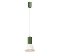 Lámpara colgante Estria 1 Verde Oliva