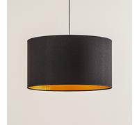 Lámpara colgante Euluna Roller, negro/dorado, Ø 45 cm