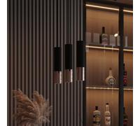 Lámpara colgante Euluna Thalassa 3 luces GU10 negro/cobre