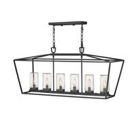 Lámpara Colgante Exterior Ajustable IP44 Negra E14 Vintage B: 101,6 cm