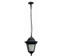 Lámpara Colgante Exterior IP44 Negro Rústico Aluminio E27 Farola Luz Jardín Casa