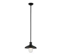 Lámpara Colgante Exterior Negra B: 30,5 Cm IP44 Ajustable En Altura Marítima