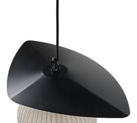 Lámpara colgante exterior Satellite de Gubi, 45x27 cm, negro/blanco crema