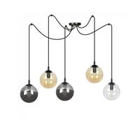 Lámpara colgante fedora mix 5 luces marca wonderlamp