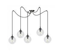 Lámpara colgante fedora transparente 5 luces marca wonderlamp