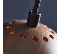 Lámpara colgante FRANDSEN Ball, nogal, Ø 12 cm, madera