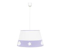 Lampara colgante galaxia 1xe27 lila de fabrilamp.