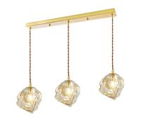 Lámpara Colgante Geométrica de Cristal, Pequeña Lámpara de Araña para Techo, Lámparas de Suspensión Dere para Interiores, Ideales para Pasillos, Comedores, Restaurantes E Islas de Cocina./Do