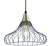 Lámpara colgante GTV LOTTE, plafón LOTTE, 2660, AC220-240V, 50/60 Hz, 1*E27, IP20, diámetro 33 cm, unidad, azul