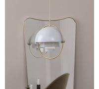 Lámpara colgante Gubi Lite, Ø 27 cm, latón/blanco