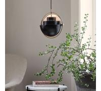 Lámpara colgante Gubi Lite, Ø 36 cm, cromo/negro