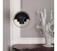 Lámpara colgante Gubi Lite, Ø 36 cm, latón/negro