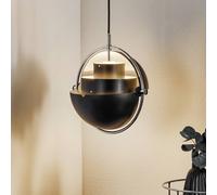 Lámpara colgante Gubi Lite, Ø 27 cm, cromo/negro