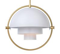 Lámpara colgante Gubi Lite, Ø 36 cm, latón/blanco