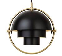 Lámpara colgante Gubi Multi-Lite, Ø 27 cm, latón/negro