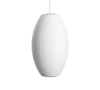 Lámpara colgante HAY Nelson Cigar Bubble M, Ø 33 cm, blanca