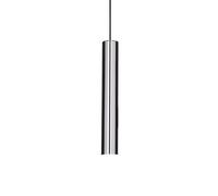 Lámpara colgante Ideal Lux Look, color cromo, Ø 6 cm, metal