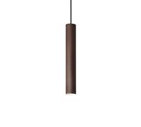 Lámpara colgante Ideal Lux Look, marrón oscuro, Ø 6 cm, metal