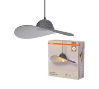 Lámpara Colgante Ilmoro Filz Metal OSRAM E27 Esstisch Moderna Ø50 cm Gris Oscuro