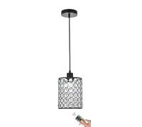 Lámpara colgante inalámbrica de cristal recargable con control remoto para isla de cocina, mesa de comedor, iluminación con pilas