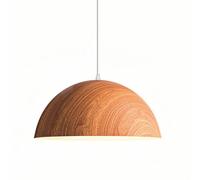 Lámpara Colgante Industrial de Estilo Chino: Luminaria Colgante Ajustable para la Decoración de Cocinas, Comedores, Bares Y Restaurantes (40 Cm, Color Madera Oscura)./35 cm/Color de Vetas de Madera Os