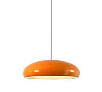 Lámpara Colgante Industrial de Metal Macaron, Moderna lámpara Colgante de Metal Ajustable, para Comedor y Sala de Estar, Color Naranja (5 Luces)