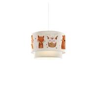Lámpara colgante infantil e27 blanco rojo 30 cm decoración moderna