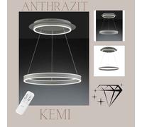 Lámpara Colgante Kemi Wofi De Global Technics LED De 2 Fuegos Con Control Remoto