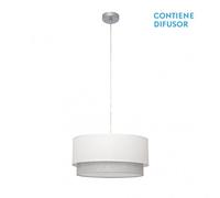 Fabrilamp Lámpara colgante Kenya 3xE27 Blanco/Gris 40d