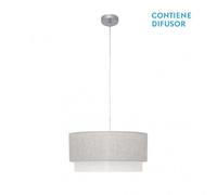 Fabrilamp Lámpara colgante Kenya 3xE27 Gris/blanco Reg.40d