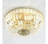 Lámpara colgante Lámpara de araña moderna cristal techo empotrada LED, iluminación E14 6 luces, Isla cocina (Lámpara araña) (Null Vintagegold), Champagnegold/Vinted/a(Champned)